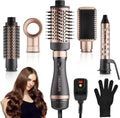 Hair Dryer Brush Set with 5 Attachments, Ionic Function for Salon Blowouts, Volumizing, Straightening and Frizz Free