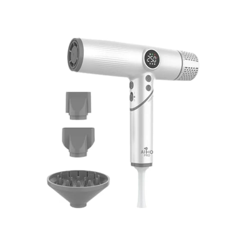 Ionic Hair Dryer 1800W High-Speed Foldable Travel Blow Dryer with Brushless Motor for Fast Drying Frizz Control 3 Temperatures